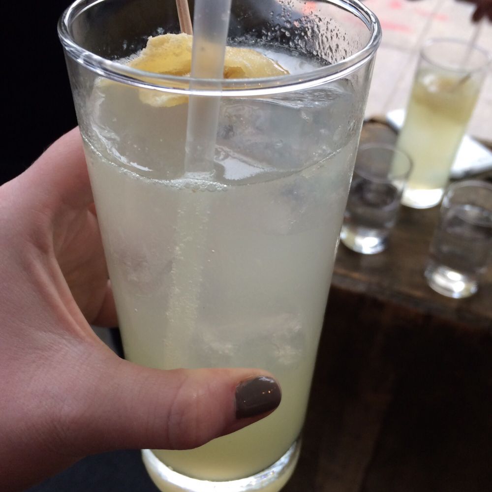 My Moscow Mule. It was giant, it was delicious, it put me in a great mood! Garnished with candied ginger. Yum!