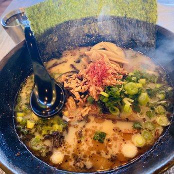 Nishikawa Ramen - Black Ramen....yes the clouds are steam. It is steaming hot and perfect. - Ramen Near Me - Phoenix, Arizona