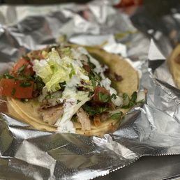 Pork tacos. Pork tacos.