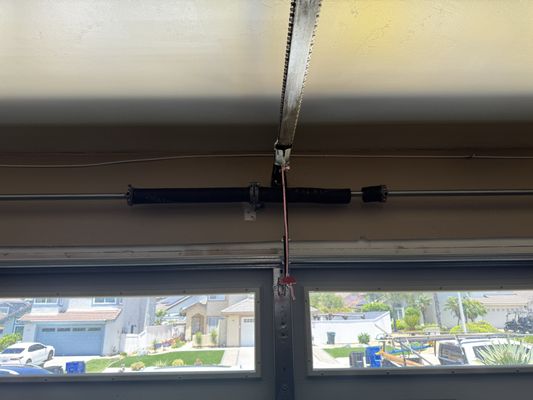 Torsion Spring Repair - This is a standard 2 spring replacement on a double car door Torsion Spring Repair - This is a standard 2 spring replacement on a double car door