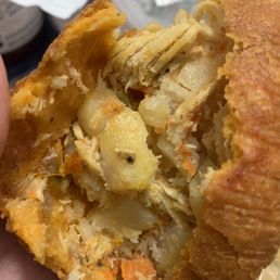 The CHICKEN pasteles that should be renamed POTATO with CHICKEN... 3 tiny pasteles for $11... not worth it. The CHICKEN pasteles that should be renamed POTATO with CHICKEN... 3 tiny pasteles for $11... not worth it.