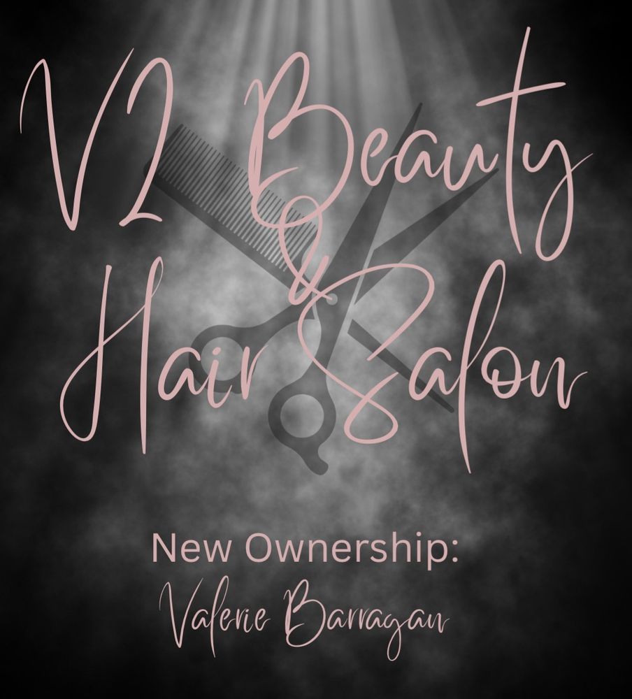 V2 Beauty And Hair Logo