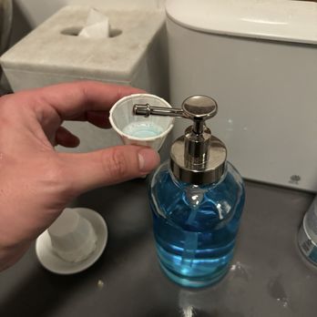 Canela Bistro Bar - Mouthwash dispenser (so charming!) - Spanish Near Me - San Francisco, California Canela Bistro Bar - Mouthwash dispenser (so charming!) - Spanish Near Me - San Francisco, California