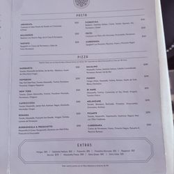 Pizzeria Oliva - Pasta menu