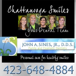 John A Sines, DDS - Chattanooga Smiles - Local Ooltewah Family and Cosmetic Dentist.  Dr. Sines, Jr., and Team at Chattanooga Smiles