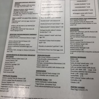 Las Palmas - Menu 3/2016 - Cuban Near Me - Miami, Florida
