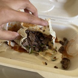 Asada Burrito - just asada in a flour tortilla. meat was very rubbery and bland.