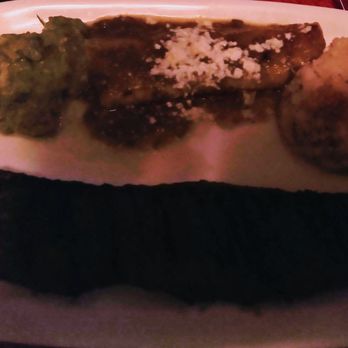 Toloache 82nd - Carne asada plate with an enchilada and potatoes au gratin - Mexican Near Me - New York, New York Toloache 82nd - Carne asada plate with an enchilada and potatoes au gratin - Mexican Near Me - New York, New York