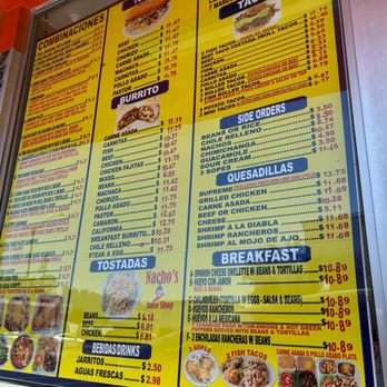 Nachos Taco Shop - Menu and prices as of Oct 2024 - Mexican Near Me - La Mesa, California Nachos Taco Shop - Menu and prices as of Oct 2024 - Mexican Near Me - La Mesa, California