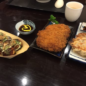 Brown Donkatsu and Ramen - Appetizers: Grilled Takoyaki, Tonkatau Teishoku (pork cutlet), Gyoza, - Japanese Near Me - Markham, Ontario Brown Donkatsu and Ramen - Appetizers: Grilled Takoyaki, Tonkatau Teishoku (pork cutlet), Gyoza, - Japanese Near Me - Markham, Ontario