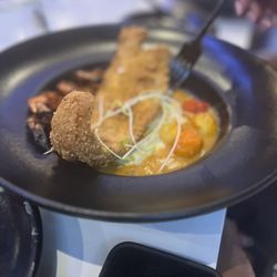 Lake trout , blackened shrimp & grits