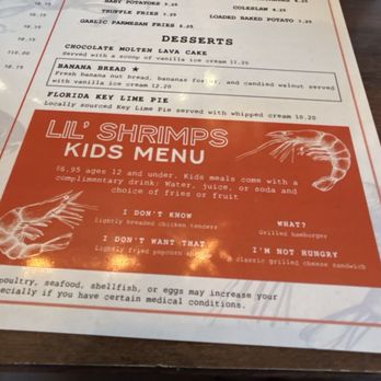 Sculley's - Kids menu - Seafood Near Me - Madeira Beach, Florida