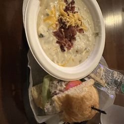112 Wine and Coffee Shoppe - 1/2 chicken salad sandwich and baked potato soup