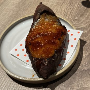 Domoto Katsu And Roll - Sweet Potato Crème Brulee - Japanese Near Me - Closter, New Jersey Domoto Katsu And Roll - Sweet Potato Crème Brulee - Japanese Near Me - Closter, New Jersey