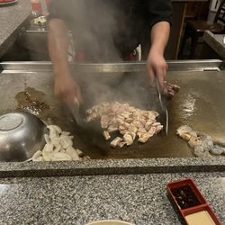 Tony's Japanese Restaurant - Cooking our dinner