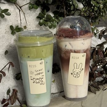 Heytea - tiramisu chocolate, matcha coconut blue - Bubble Tea Near Me - New York, New York