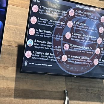 Suncreek Brewery - Beer Board! - Brewpubs Near Me - Clermont, Florida Suncreek Brewery - Beer Board! - Brewpubs Near Me - Clermont, Florida