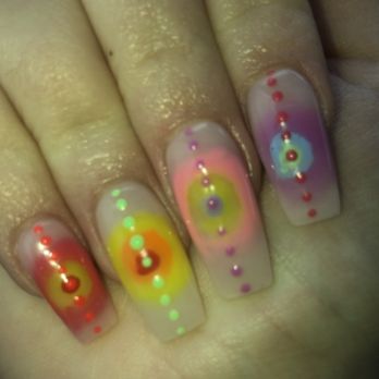 Adore Nails - Sloppy and rushed SNS design - Nail Salons Near Me - Lexington, Kentucky