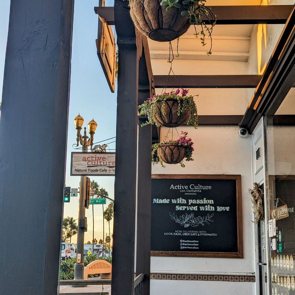 Active Culture - Sweet decor out front. - Vegetarian Near Me - San Clemente, California Active Culture - Sweet decor out front. - Vegetarian Near Me - San Clemente, California