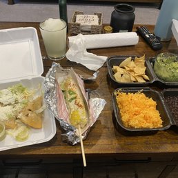 Empanadas, street corn, chips and guacamole, rice and beans! Empanadas, street corn, chips and guacamole, rice and beans!
