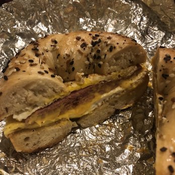 Jersey Bagels - Egg Sandwich with Taylor Ham on an Everything Bagel - Bagels Near Me - Houston, Texas Jersey Bagels - Egg Sandwich with Taylor Ham on an Everything Bagel - Bagels Near Me - Houston, Texas
