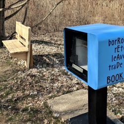 Southern Links Trailway - Little Free Library along the path just north of Barnes Rd.
