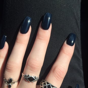 Allure Nail Salon - Acrylics with navy blue polish. OPI...not sure the exact name - Nail Salons Near Me - Cuyahoga Falls, Ohio Allure Nail Salon - Acrylics with navy blue polish. OPI...not sure the exact name - Nail Salons Near Me - Cuyahoga Falls, Ohio