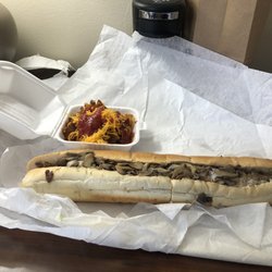 Big John Steak and Onion - 16 in cheesesteak with Chili cheese fries
