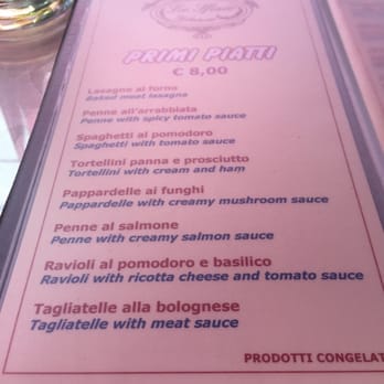 Lo Sfizio - Menú que no es muy extenso con porciones individuales, no se comparte ni de casualidad. - Italian Near Me - Pisa, PI Lo Sfizio - Menú que no es muy extenso con porciones individuales, no se comparte ni de casualidad. - Italian Near Me - Pisa, PI