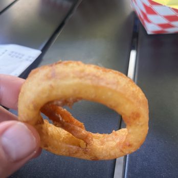 The Happy Hound  - Not crispy smell was so bad like using bad oil - Hot Dogs Near Me - Los Gatos, California