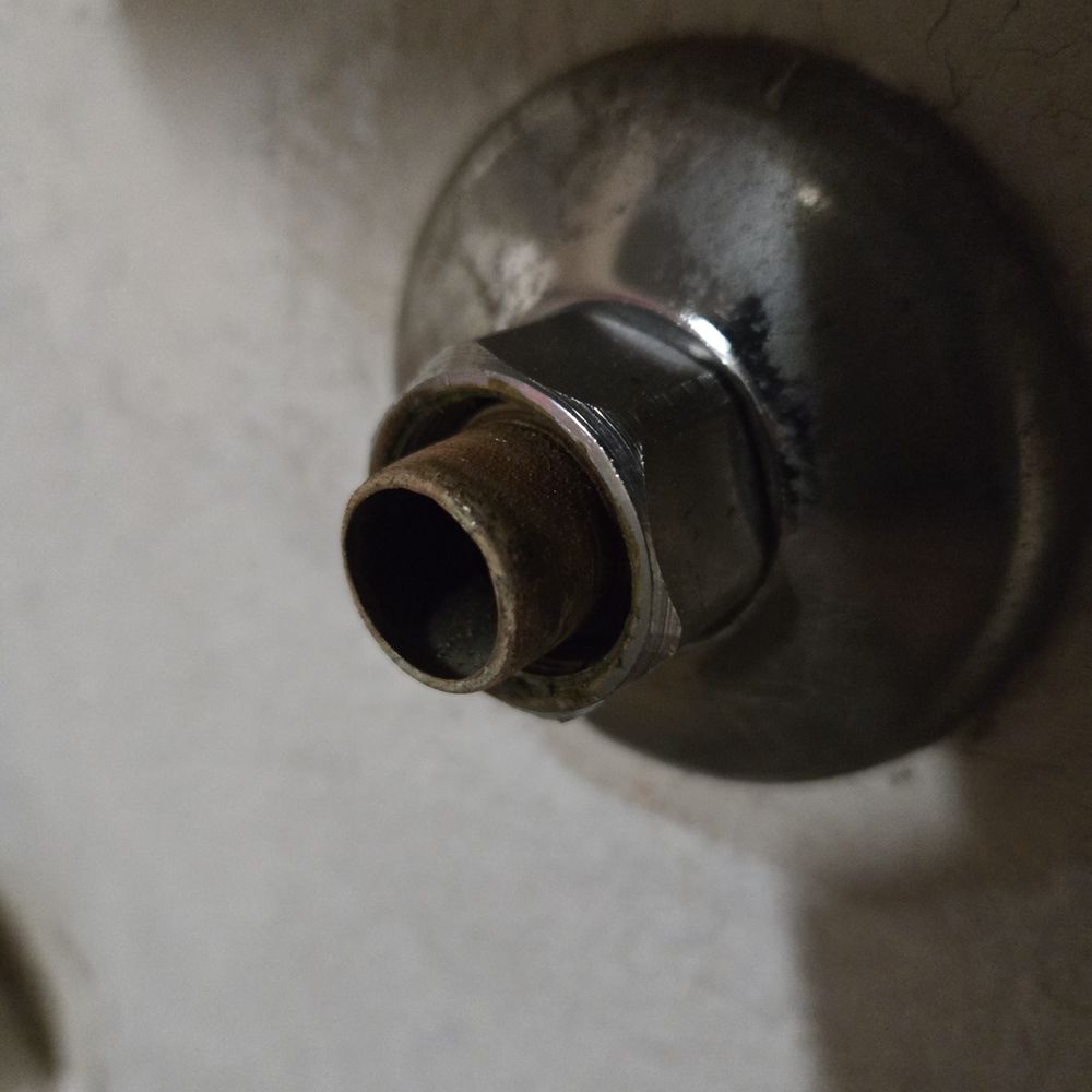 Ace Construction - Before: Short copper pipe, nut could not be removed. - Handyman Near Me - Roseville, California
