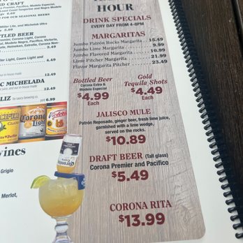 El Vaquero Mexican Restaurant - Happy Hour Menu - Mexican Near Me - Columbus, Ohio