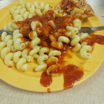 Cicis Pizza - Fusilli pasta, heavy on the marinara sauce and a slice of Hawaiian pizza - Pizza Near Me - HIALEAH, Florida