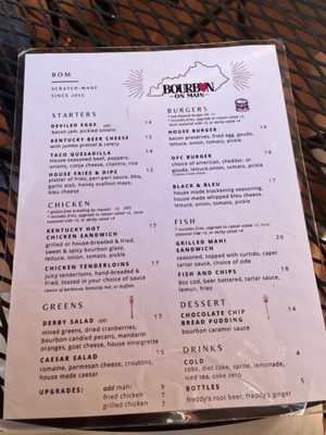 Menu photo 4 Bourbon On Main Frankfort, KY