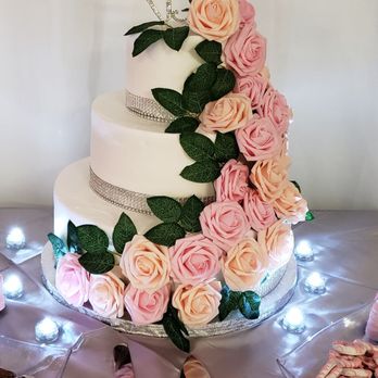 Cake World Bakery - Exactly what I asked for.. Gave them the flowers,stone mesh, cake top and they worked their magic.. Cake was delicious. - Bakeries Near Me - Las Vegas, Nevada Cake World Bakery - Exactly what I asked for.. Gave them the flowers,stone mesh, cake top and they worked their magic.. Cake was delicious. - Bakeries Near Me - Las Vegas, Nevada