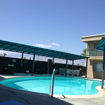 Vista Ventana - Pool and awning of future bar / bbq area. - Hotels Near Me - Desert Hot Springs, California