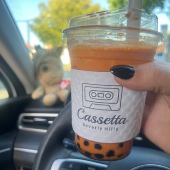 Cassetta - Thai Ice Tea w/boba - Coffee & Tea Near Me - Beverly Hills, California Cassetta - Thai Ice Tea w/boba - Coffee & Tea Near Me - Beverly Hills, California