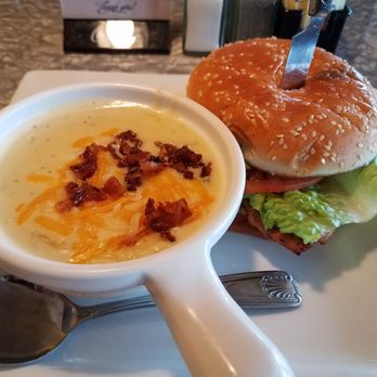 Bbi Cafe & Sandwich Bar - Grilled Chicken Sandwich with Potato Bacon Soup - Sandwiches Near Me - Indianapolis, Indiana
