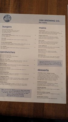 Menu photo 3 1886 Brewing Orange, CA