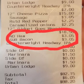 Mulberry Street Pizza - Apparently at this elite establishment it costs $3 to remove a topping and $3 more to substitute one. What a joke ! - Italian Near Me - Manchester, Connecticut Mulberry Street Pizza - Apparently at this elite establishment it costs $3 to remove a topping and $3 more to substitute one. What a joke ! - Italian Near Me - Manchester, Connecticut