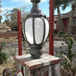Antique lamp with my new frosted plastic panels, by Welch Plastics