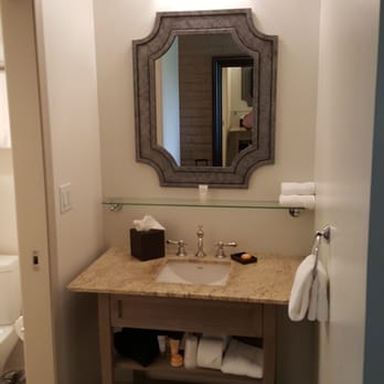Snow King Resort Hotel and Condos - Hotel Room Bathroom Vanity area - Ski Resorts Near Me - Jackson, Wyoming