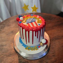 Superb Cakes - Beautiful Citizenship celebration cake. French Vanilla and Pineapple purée.