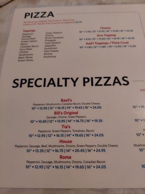 Menu photo 6 Basil's Pizza Palace Northfield, MN