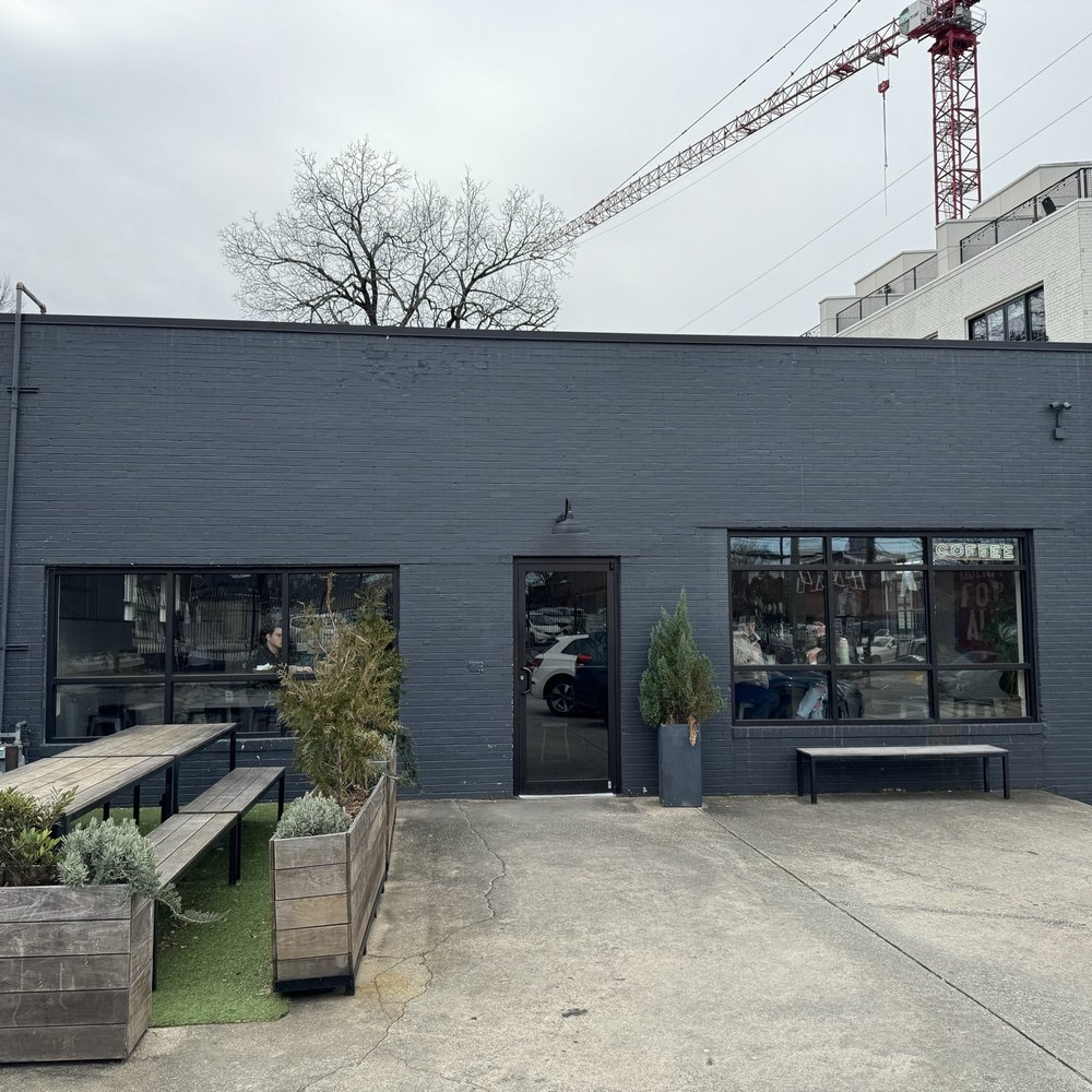 Chrome Yellow  - Exterior of the shop. Right on a corner, pretty discrete. - Coffee & Tea Near Me - Atlanta, Georgia