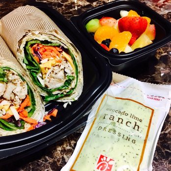 Chick-fil-A - Grilled chicken cool wrap, Avocado lime ranch, and fruit cup. Delicious and refreshing! - Fast Food Near Me - Phoenix, Arizona Chick-fil-A - Grilled chicken cool wrap, Avocado lime ranch, and fruit cup. Delicious and refreshing! - Fast Food Near Me - Phoenix, Arizona
