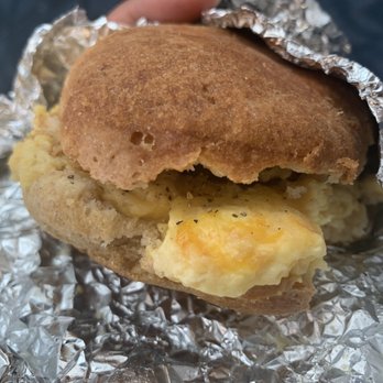 Thumbs Up Diner - a breakfast sandwich wrapped in aluminum foil - American Near Me - East Point, Georgia