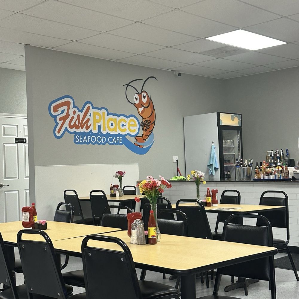 Fish Place - Cute logo - Seafood Near Me - Dickinson, Texas