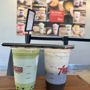 7 Leaves Cafe - Green Thai Tea boba, Oolong Milk Tea grass jelly - Coffee & Tea Near Me - Riverside, California 7 Leaves Cafe - Green Thai Tea boba, Oolong Milk Tea grass jelly - Coffee & Tea Near Me - Riverside, California
