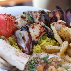 Dish N Dash San Jose  - Kebab plate with fries and hummus